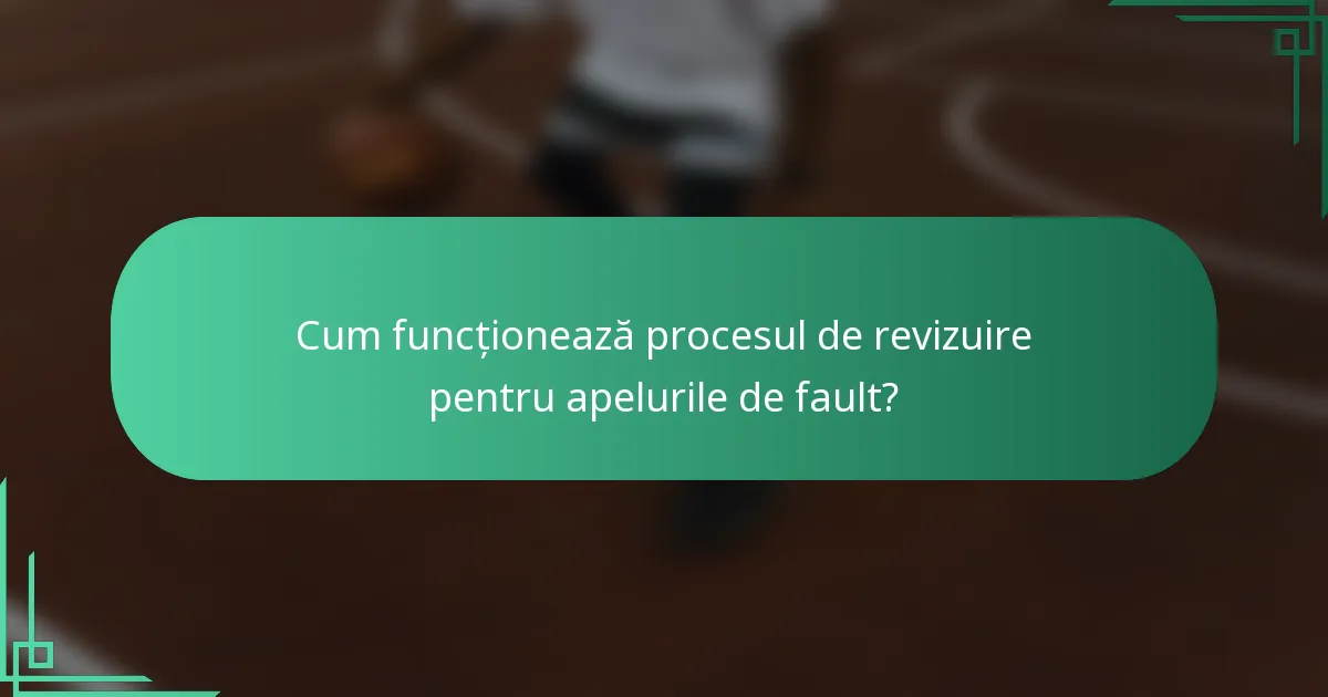 Cum funcționează procesul de revizuire pentru apelurile de fault?