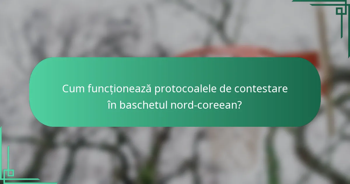 Cum funcționează protocoalele de contestare în baschetul nord-coreean?